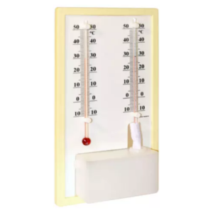 Termo-Higrômetro Analógico Bulbo Seco e Úmido | INCOTERM 5195.03.0.00