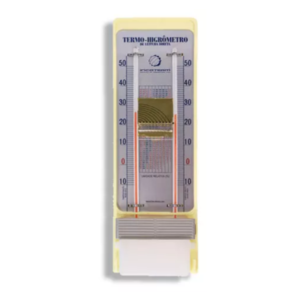 Termo-Higrômetro Analógico Bulbo Seco e Úmido | INCOTERM 5203.03.0.00