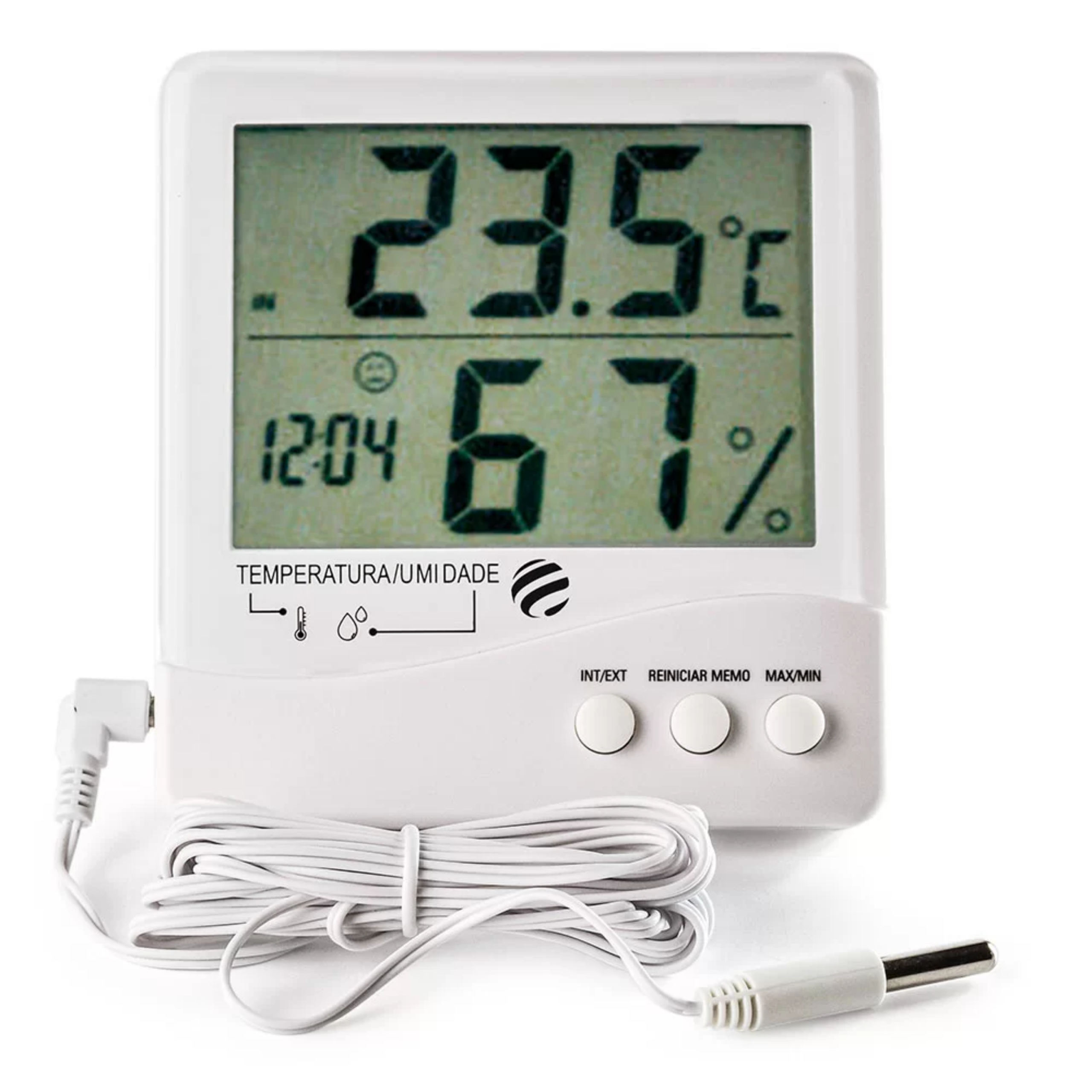 Termo-Higrômetro Digital Temperatura Interna e Externa e Umidade Interna | INCOTERM 7663.02.0.00
