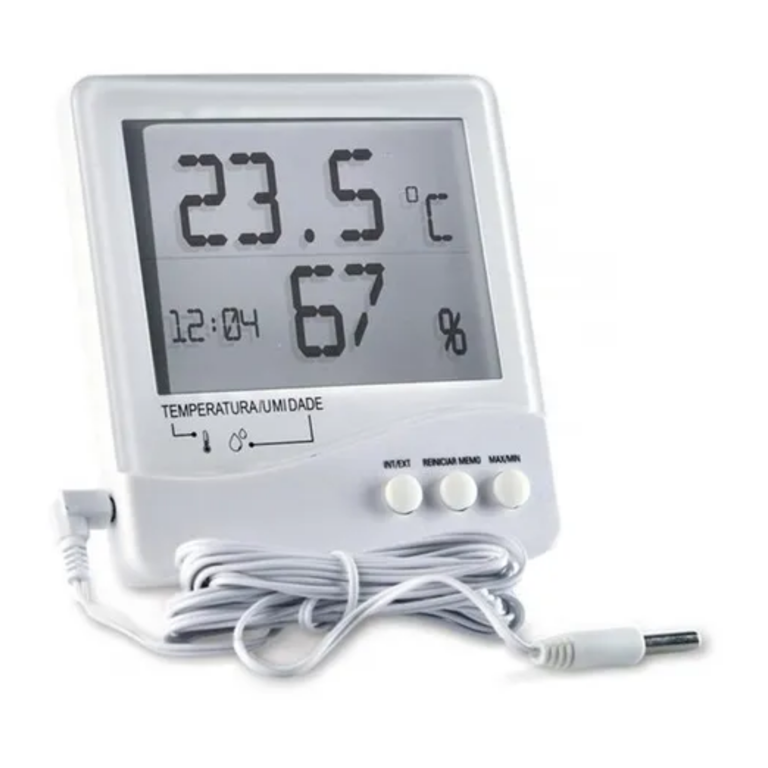 Termo-Higrômetro Digital Temperatura Interna e Externa e Umidade Interna | INCOTERM 7663.02.0.00 - Imagem 2