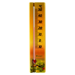 Termômetro Ambiente Com Base em Madeira Paisagem | INCOTERM TA 229.05.1.08