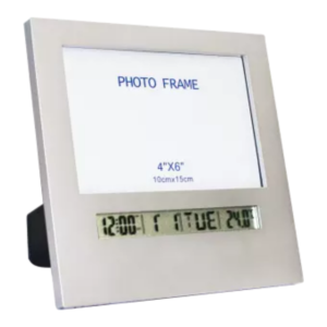 Relógio Digital com Alarme e Porta-Retrato com Função Soneca e Alarme | INCOTERM 98.1029