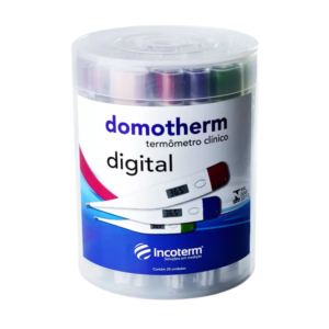 Caixa com 20 Unidades do Termômetro Clínico Digital Domotherm Colorido | INCOTERM KS29830