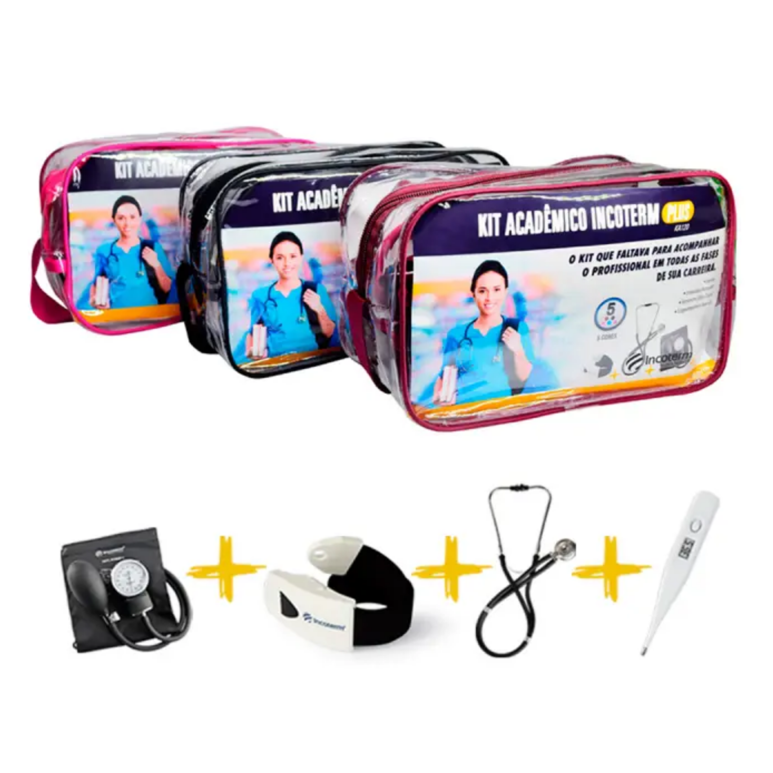 Kit Acadêmico Plus KA120 Preto | INCOTERM S-KIT-0110.00 - Imagem 2
