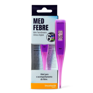 Termômetro Clínico Digital MEDFEBRE Lilás | INCOTERM S-TER-0124.00