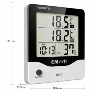 Termo-higrômetro Digital Temp. e Umidade Max/Min (-50 A 70°C) BT-3 | ELITECH