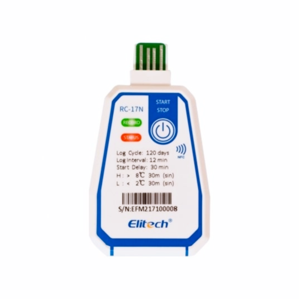 Datalogger Temperatura (-30 A 70°C) Descartavel RC-17N | ELITECH