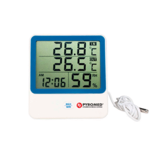 Termo-Higrômetro Digital Temperatura Interna e Externa e Umidade | PYROMED