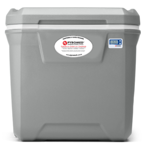 Caixa Térmica com Rodas 61,5L Silver Ash com Termômetro | PYROMED – COLEMAN