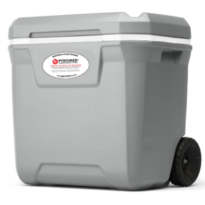 Caixa Térmica com Rodas 61,5L Silver Ash | PYROMED - COLEMAN