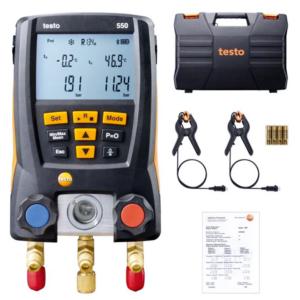 Manifold Digital com Bluetooth e Sondas de Temperatura 550 | TESTO