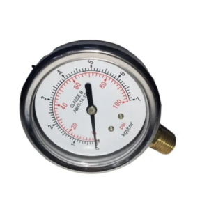 Manômetro Reto com Caixa em Aço Inox Escala 0 A 7KGF/CM 100MM | JP