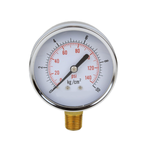 Manômetro Reto com Caixa em Aço Carbono Escala 0 a 10KG/cm2 100mm | JPA
