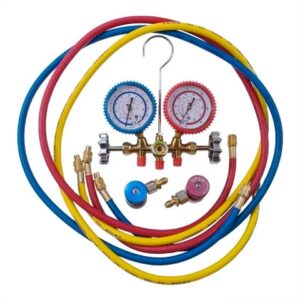 Manifold Analógico Gás R134A/R12/R22/R404 2 Vias Engate Rápido 150cm | ECOTOOLS