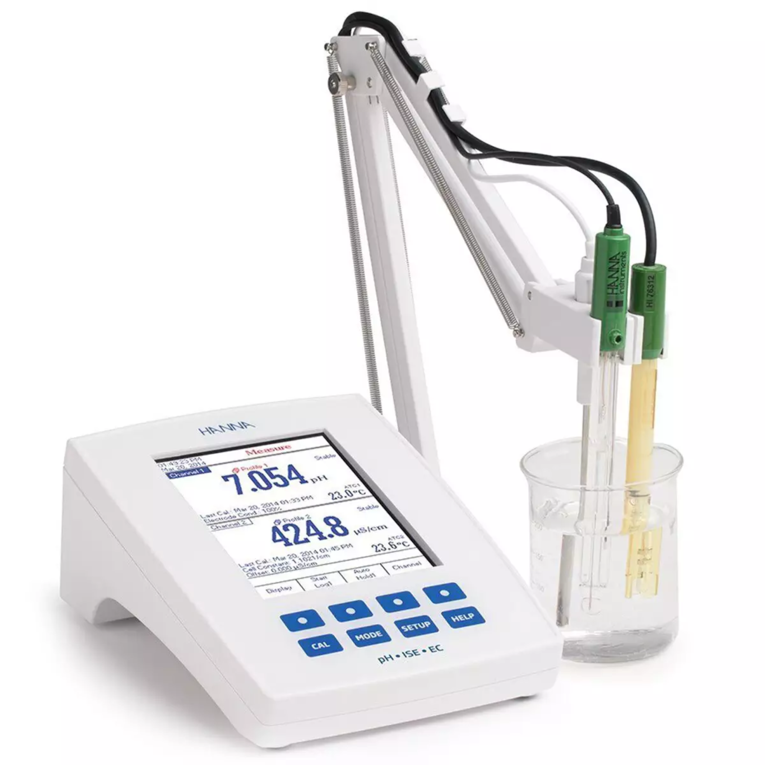 Medidor de Bancada para pH/ISE/EC de Dois Canais | Hanna