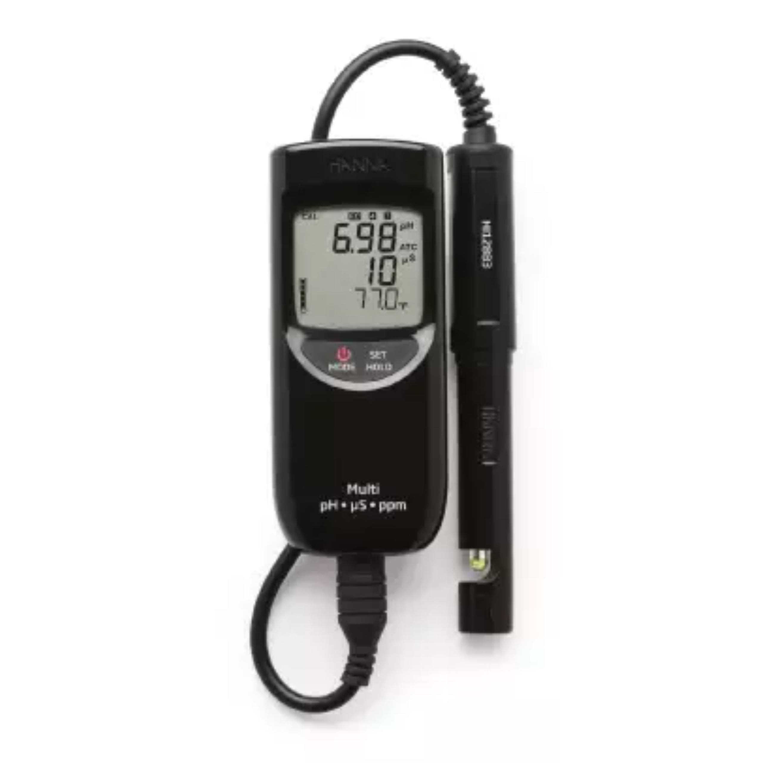 Medidor Portátil à prova d'água para pH/EC/TDS – Faixa Baixa | Hanna